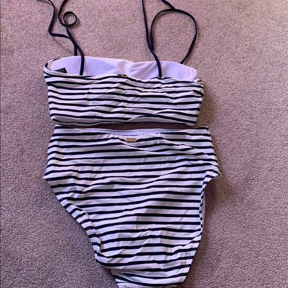 Ralph Lauren Limited Edition Navy/White Striped Bikini - Picture 4 of 7